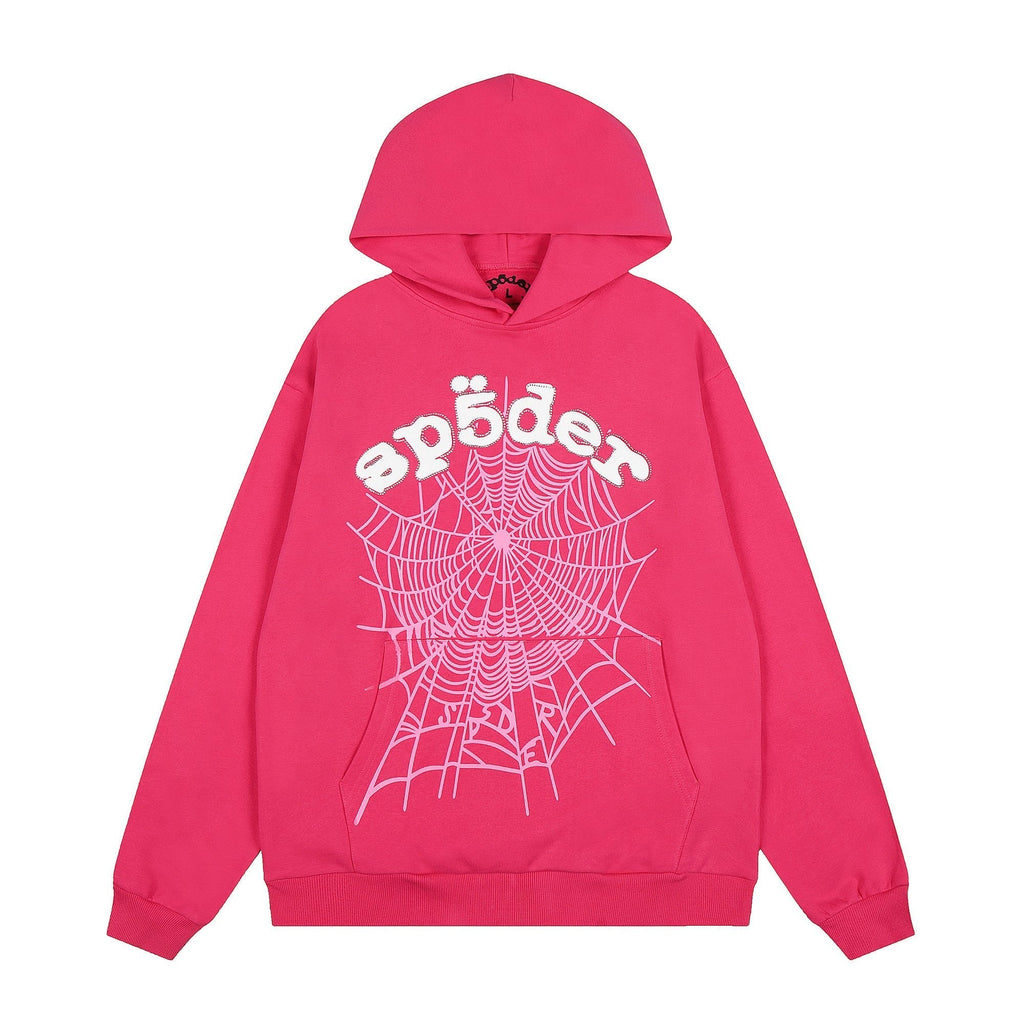 Sp5der Pink Spiderweb Graphic Hoodie ¡ª hero