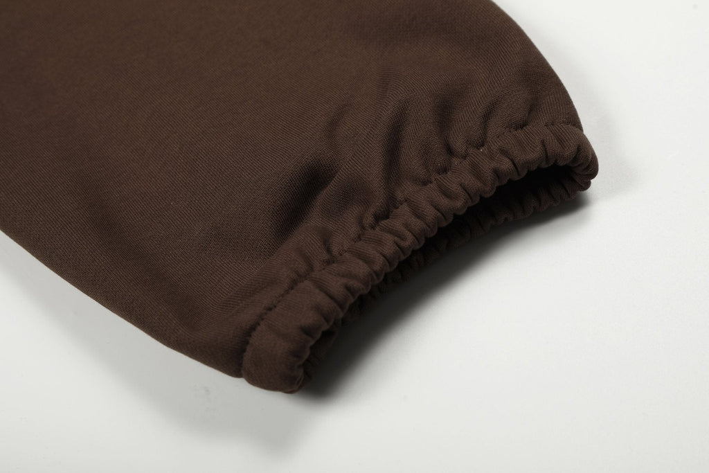 Sp5der Brown Blue Graphic Hoodie & Sweatpants Matching Set ¡ª detail