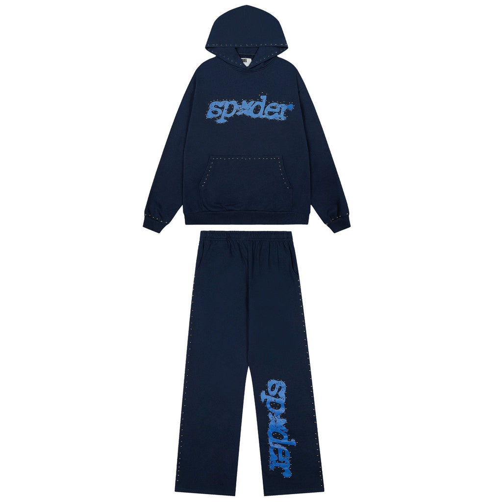 Sp5der Navy Studded Graphic Matching Set ¡ª hero