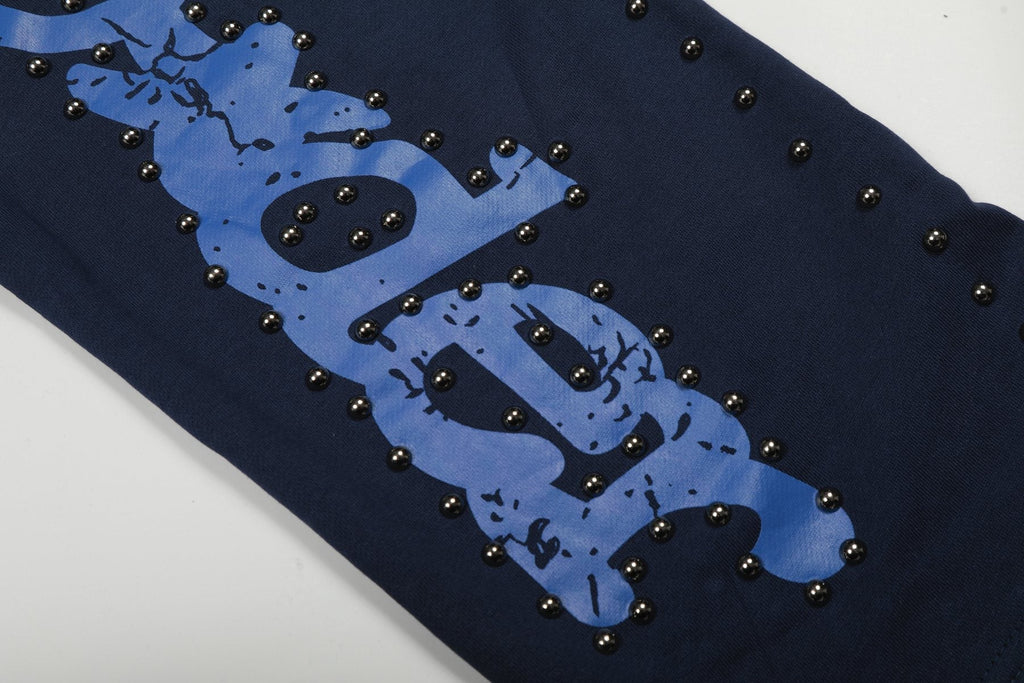 Sp5der Navy Studded Graphic Matching Set ¡ª detail