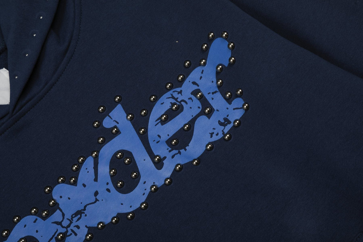 Sp5der Navy Studded Graphic Matching Set ¡ª detail
