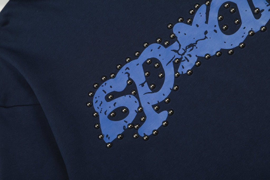 Sp5der Navy Studded Graphic Matching Set ¡ª detail