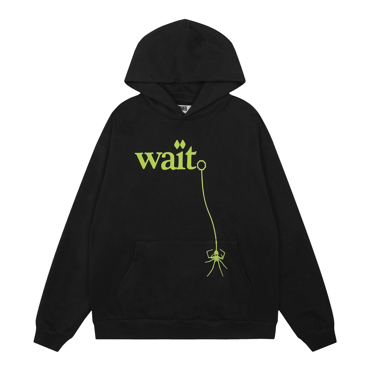 Sp5der Lime Green Web Graphic Pullover Hoodie ¡ª hero