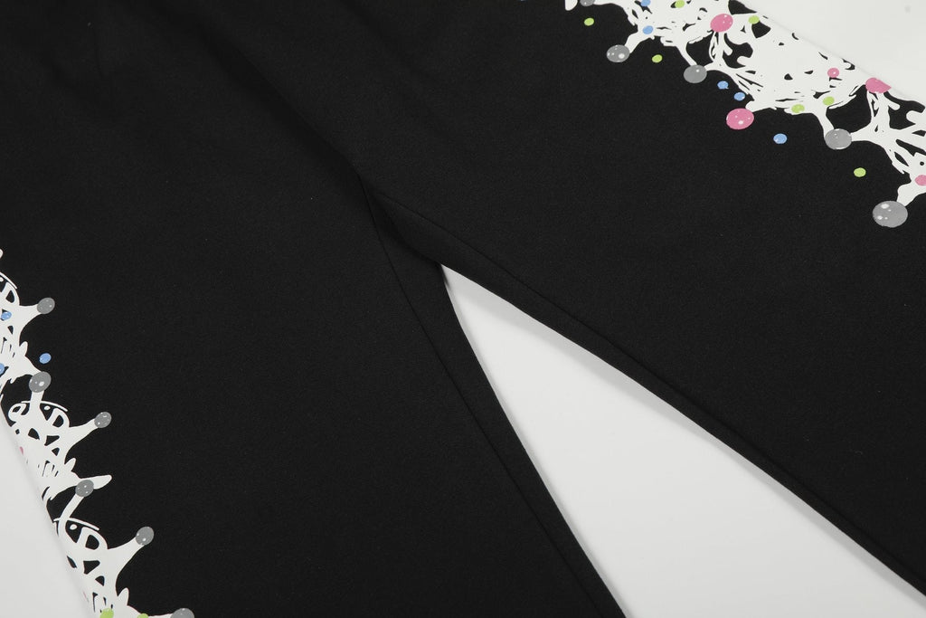 Sp5der Black Splatter Graphic Matching Set ¡ª detail