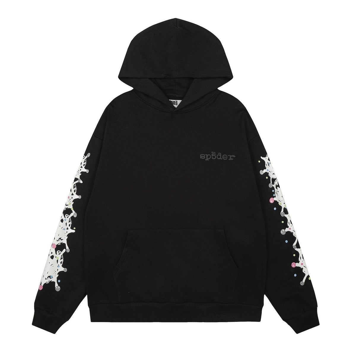 Sp5der Black Splatter Graphic Matching Set ¡ª front