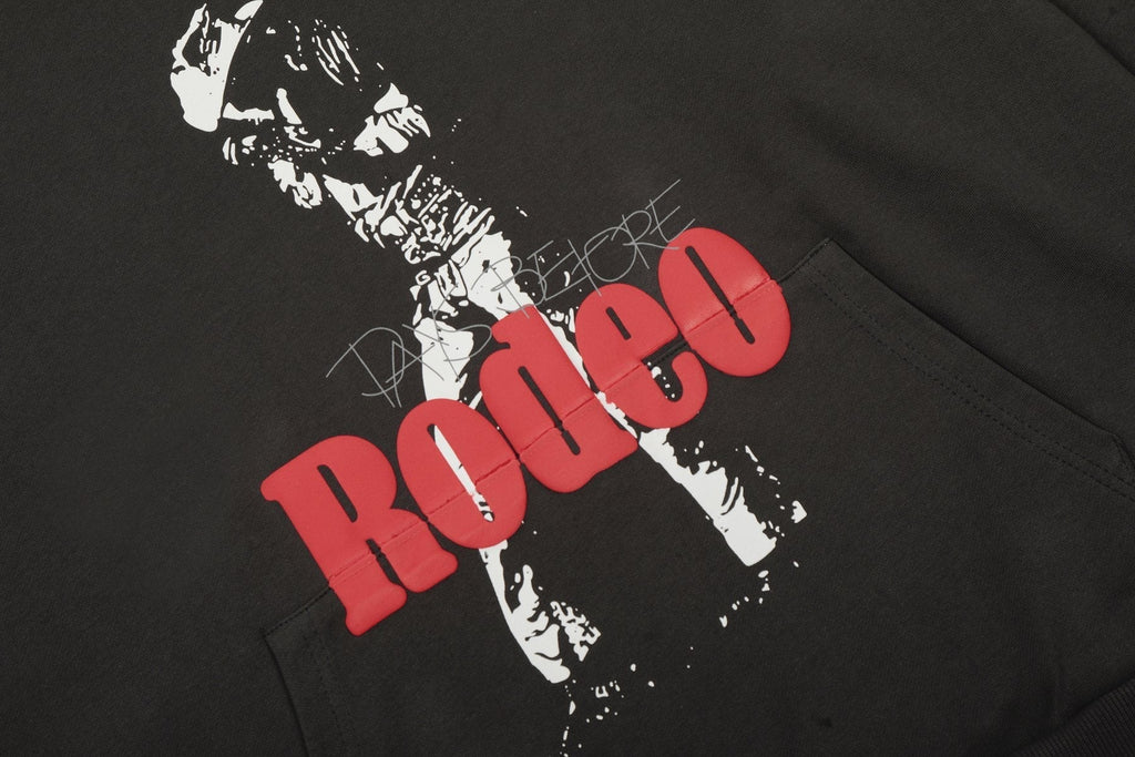 Sp5der Black Graphic Hoodie ¡ª detail