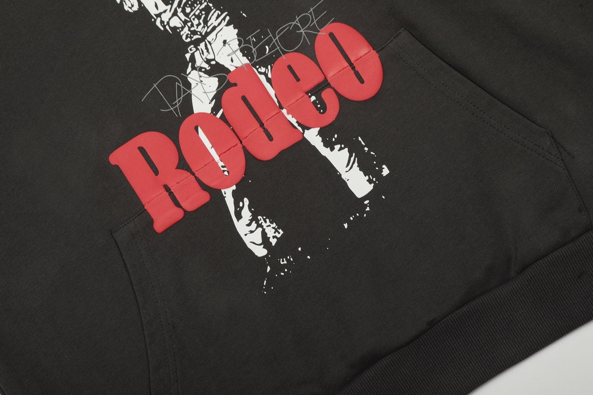 Sp5der Black Graphic Hoodie ¡ª detail