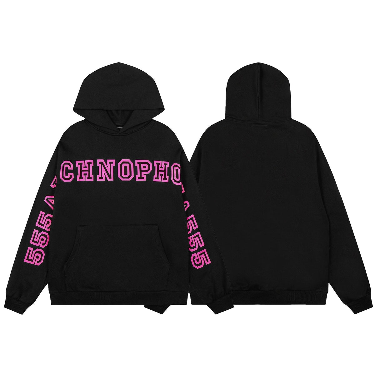 Sp5der Pink Lettering Hoodie & Jogger Matching Set ¡ª front