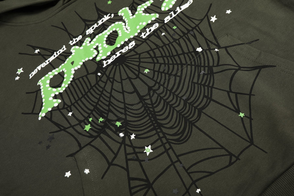 Sp5der Spiderweb Graphic Hoodie ¡ª detail