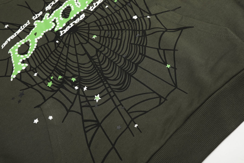 Sp5der Spiderweb Graphic Hoodie ¡ª detail
