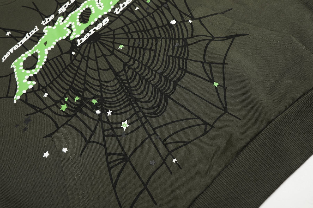Sp5der Spiderweb Graphic Hoodie ¡ª detail