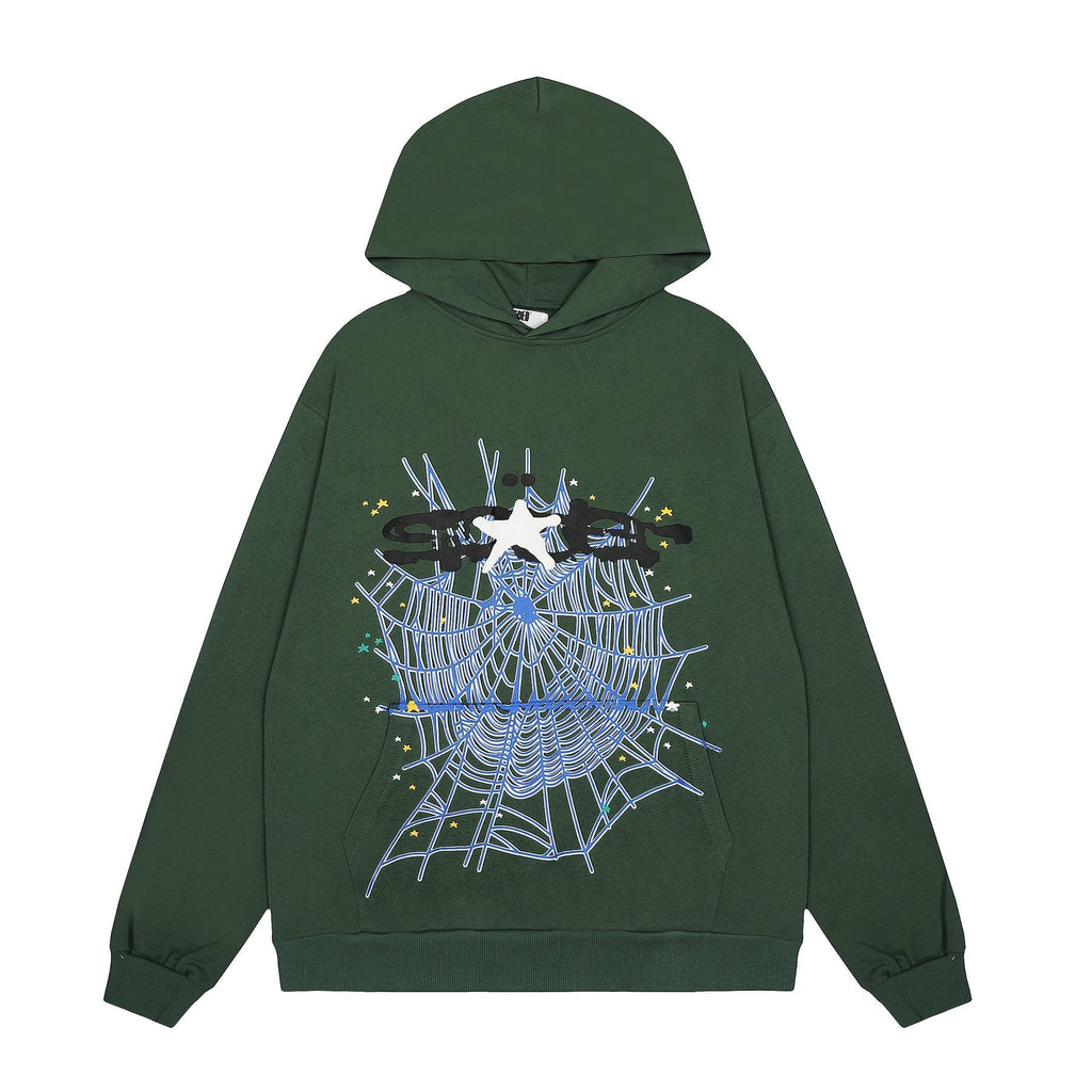 Sp5der Spiderweb Graphic Hoodie ¡ª front