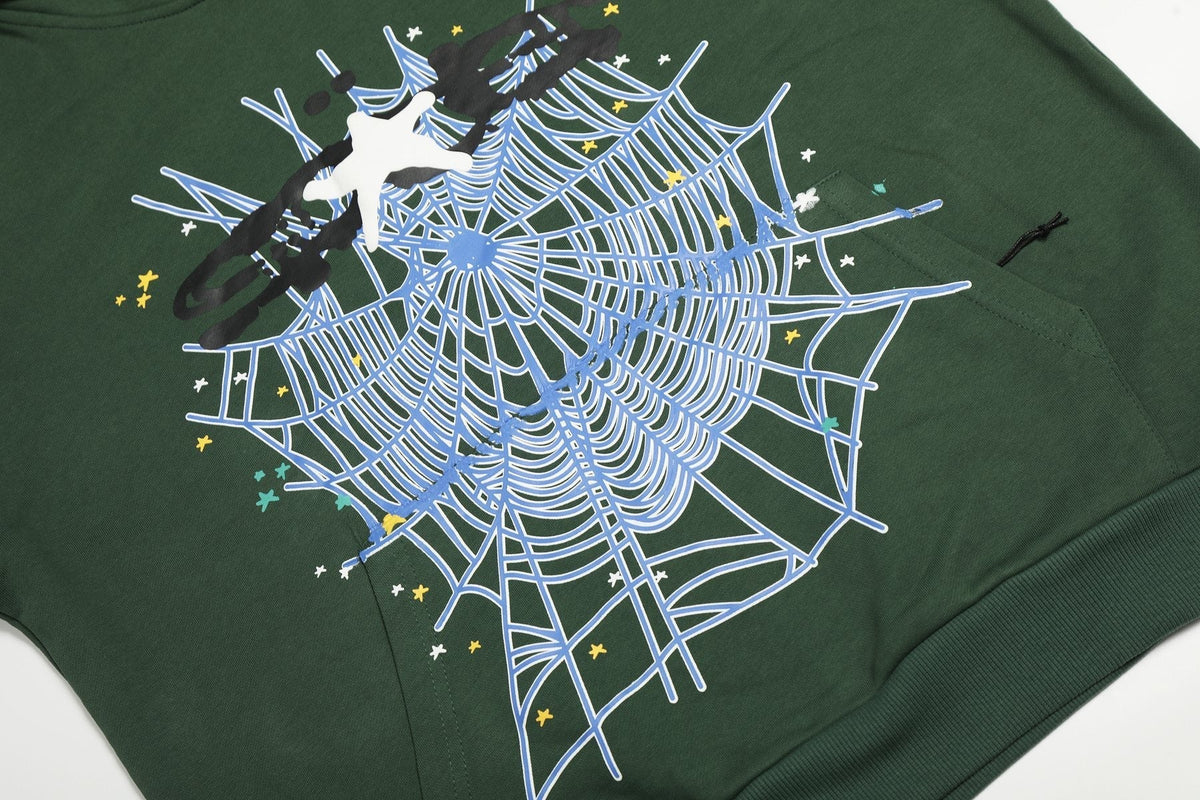 Sp5der Spiderweb Graphic Hoodie ¡ª detail