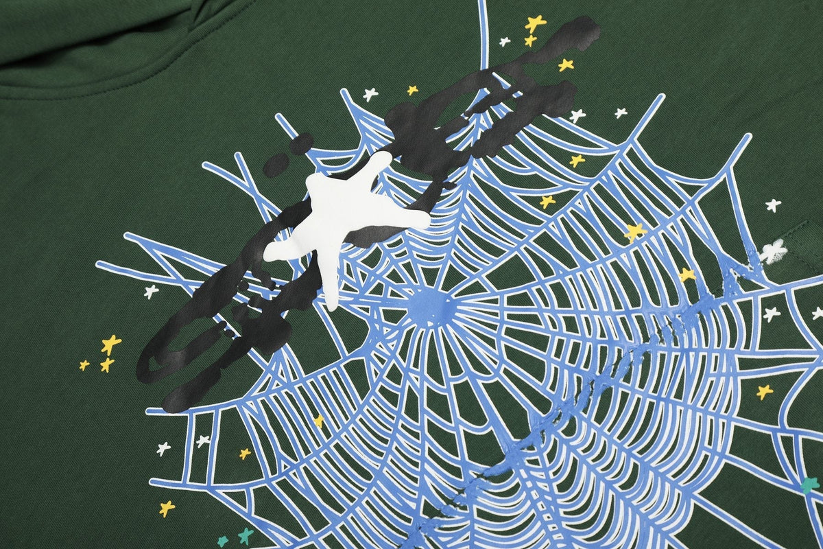 Sp5der Spiderweb Graphic Hoodie ¡ª detail