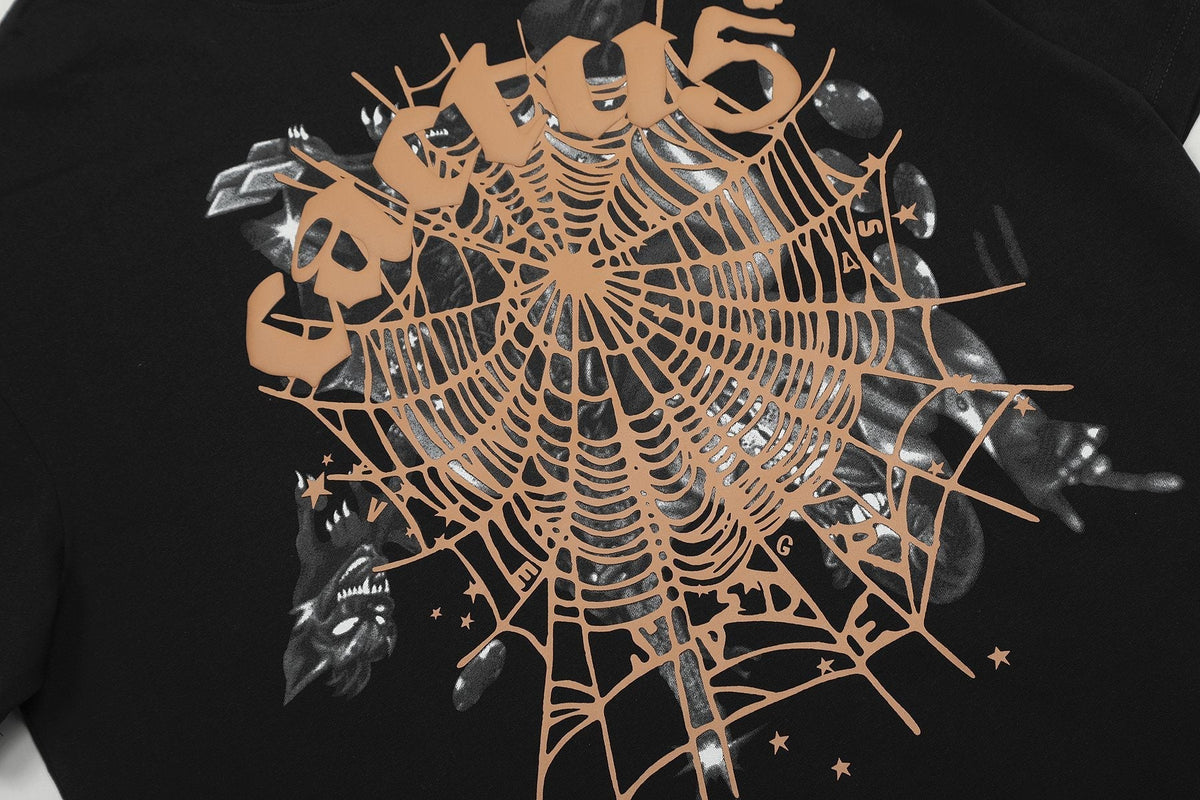 Sp5der Spiderweb Graphic T-Shirt ¡ª fabric_closeup