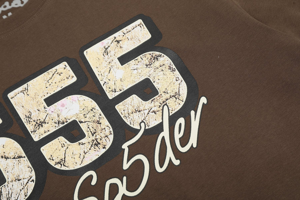 Sp5der Distressed Graphic T-Shirt ¡ª detail