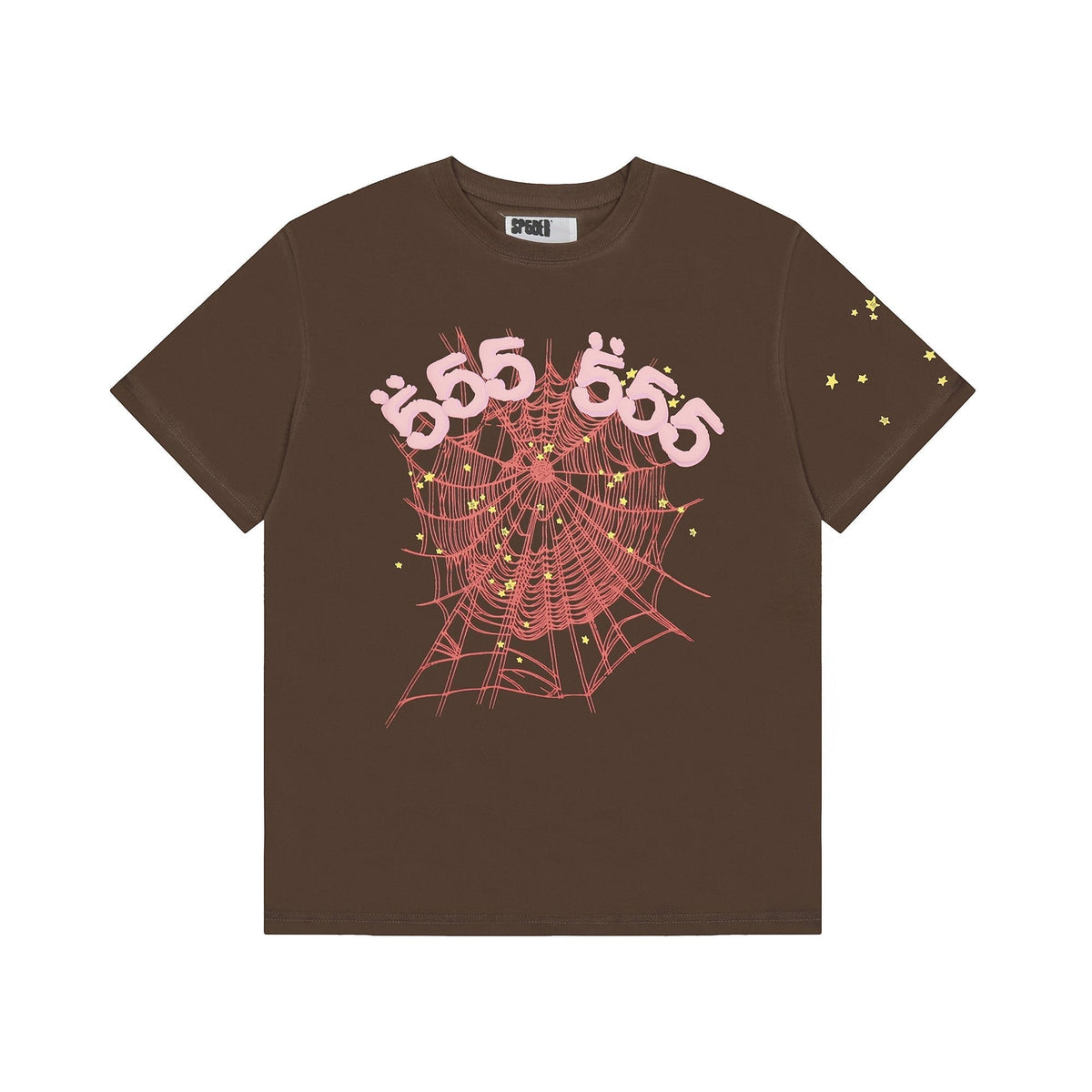 Sp5der Brown Spiderweb Star Graphic T-Shirt ¡ª hero