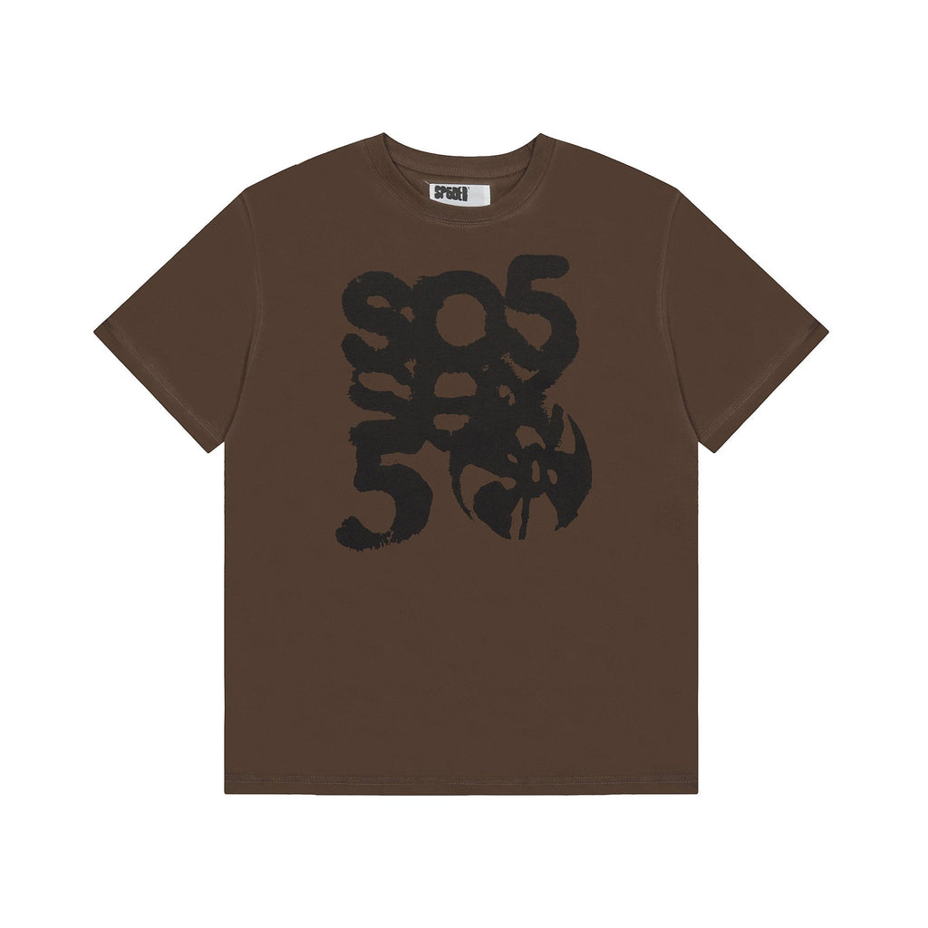 Sp5der Brown Graphic T-Shirt ¡ª hero
