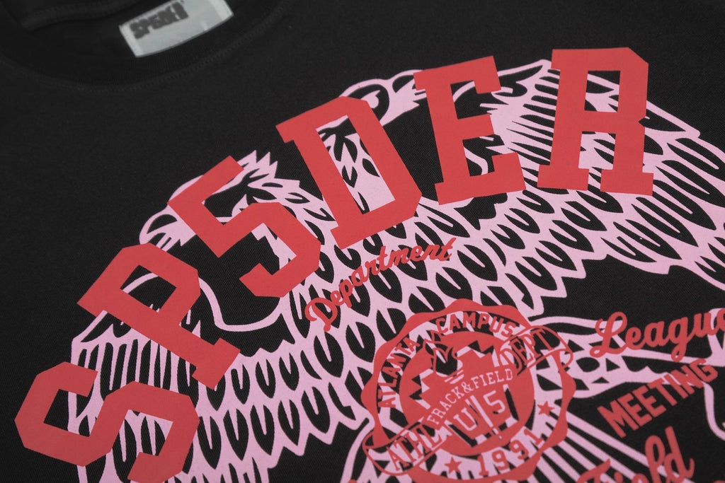 Sp5der Red/Pink Front Graphic T-Shirt ¡ª detail