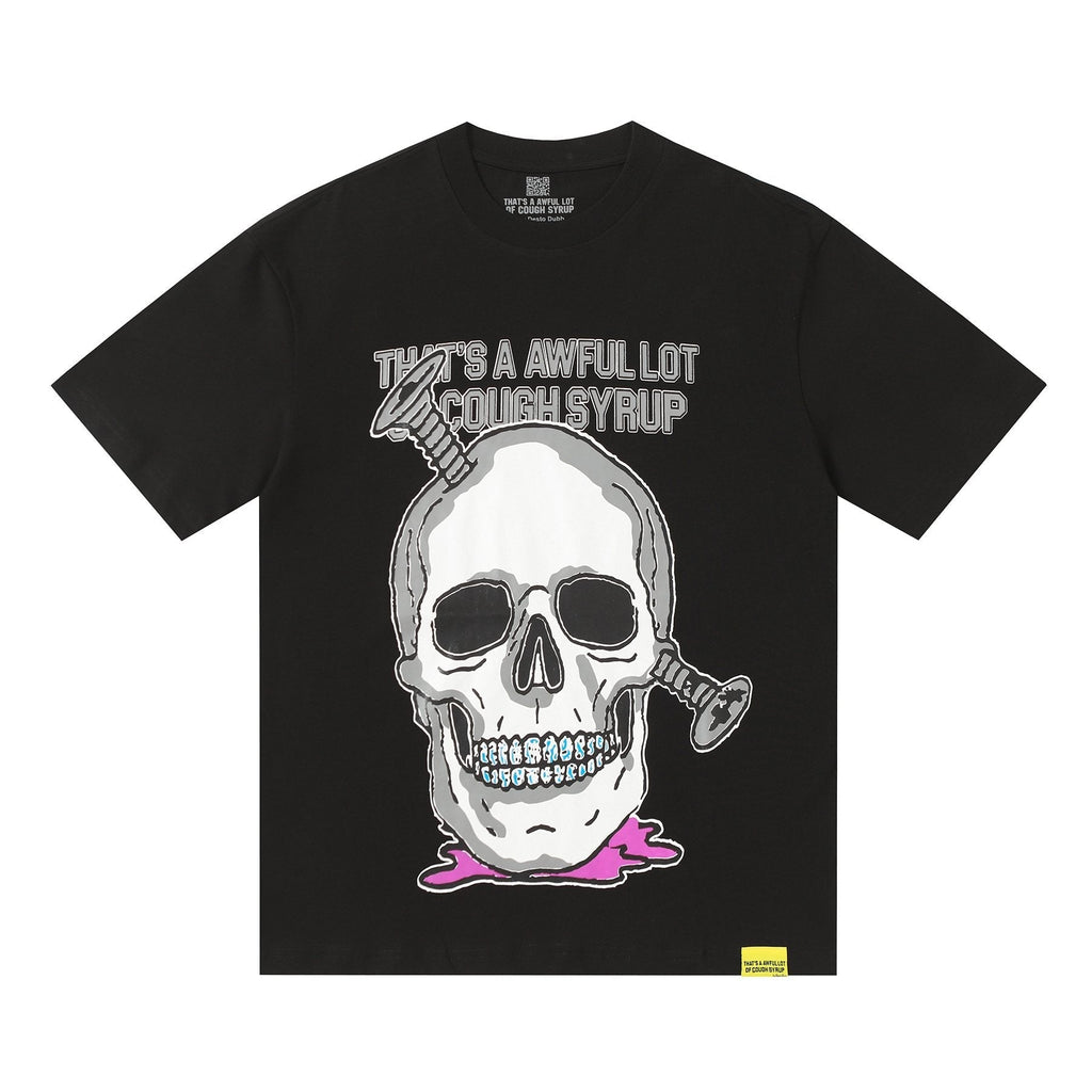 THAT'S A AWFUL LOT OF COUGH SYRUP Skull & Persona Graphic T-Shirt ¡ª hero