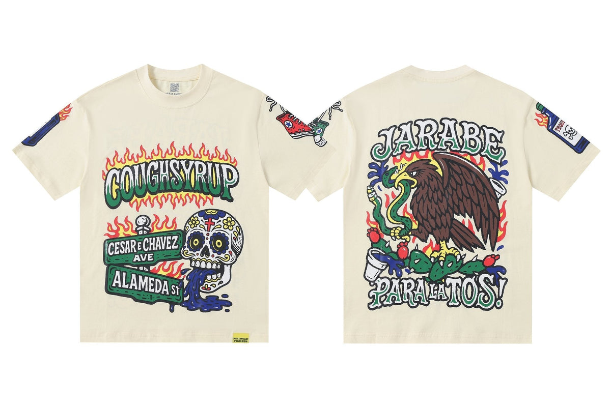 THAT'S A AWFUL LOT OF COUGH SYRUP Front & Back Graphic Short-Sleeve T-Shirt ¡ª hero