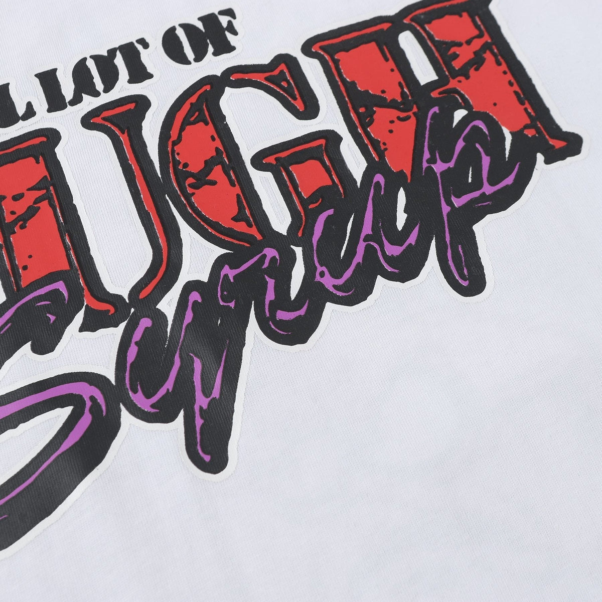 THAT'S A AWFUL LOT OF COUGH SYRUP Chest & Back Graphic T-Shirt ¡ª detail