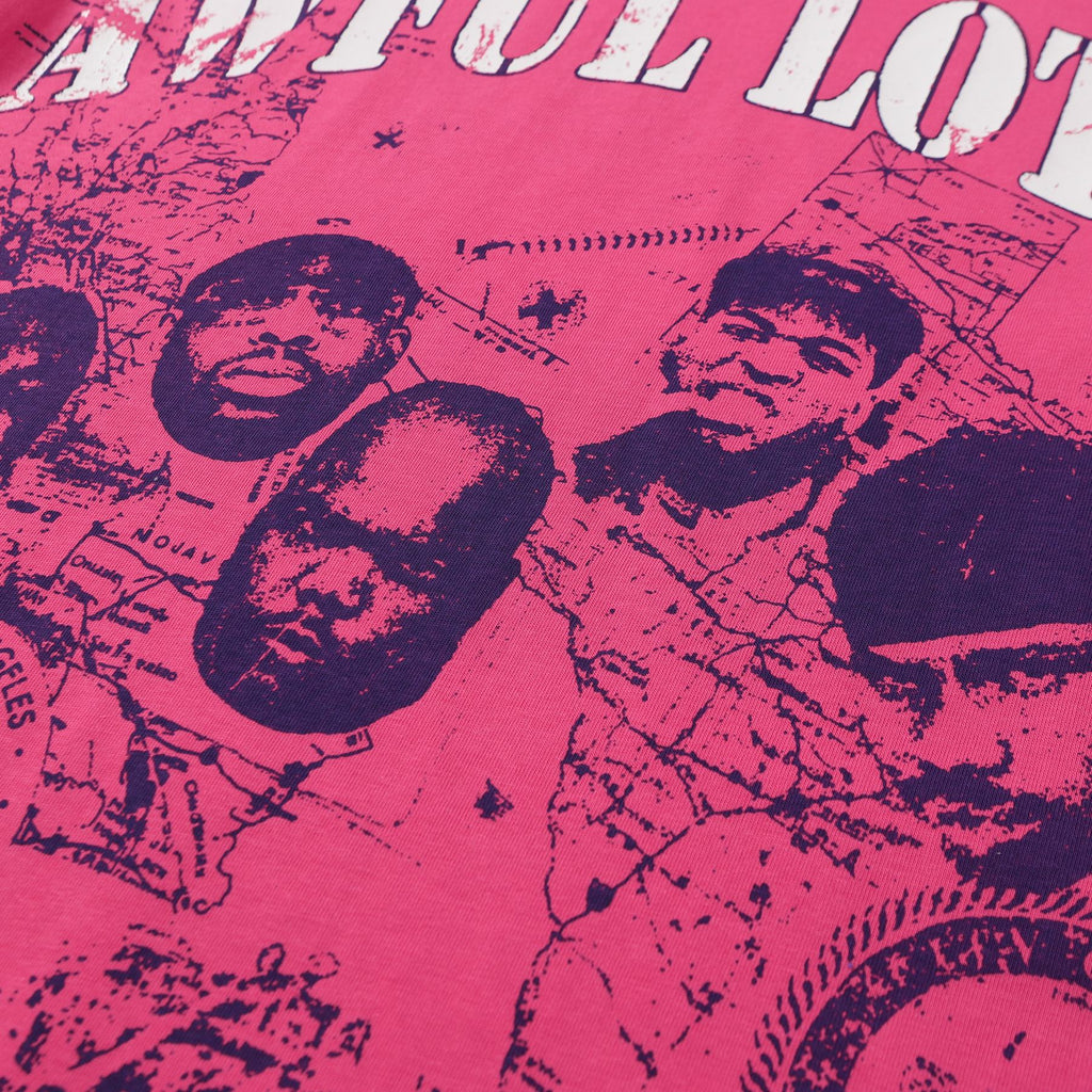 THAT'S A AWFUL LOT OF COUGH SYRUP Pink Front & Back Graphic T-Shirt ¡ª detail