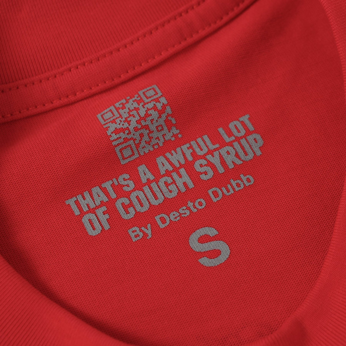 THAT'S A AWFUL LOT OF COUGH SYRUP Bottle Graphic T-Shirt ¡ª neck_label