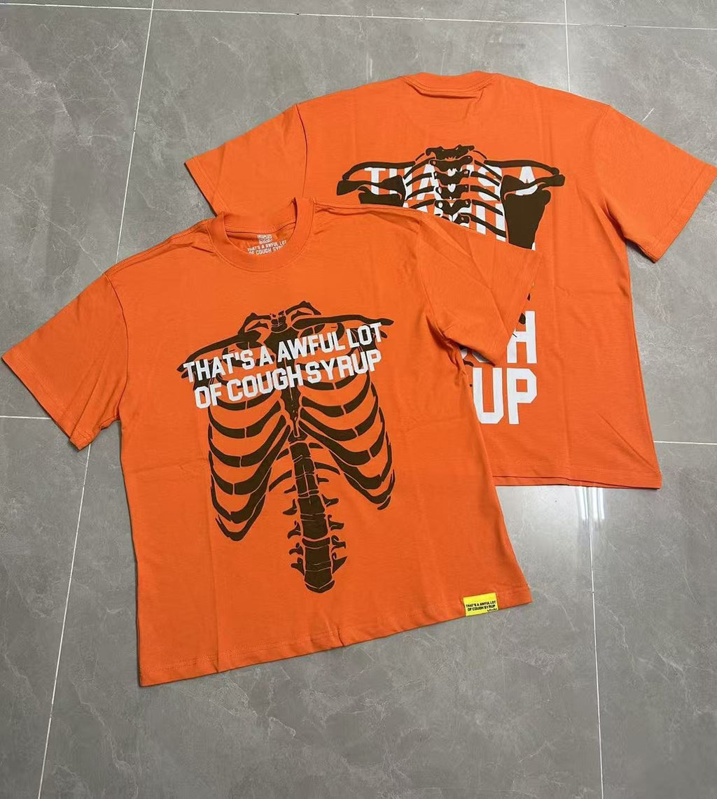 THAT'S A AWFUL LOT OF COUGH SYRUP Ribcage Graphic T-Shirt ¡ª front