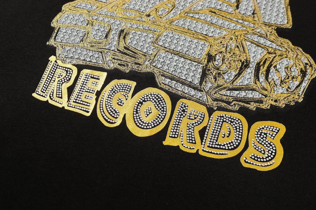 THAT'S A AWFUL LOT OF COUGH SYRUP Rhinestone Graphic Short-Sleeve T-Shirt ¡ª detail