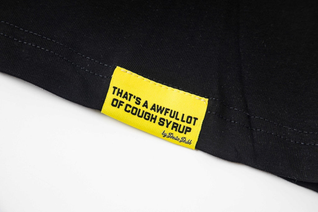 THAT'S A AWFUL LOT OF COUGH SYRUP Front & Back Graphic Short-Sleeve T-Shirt ¡ª hang_tag