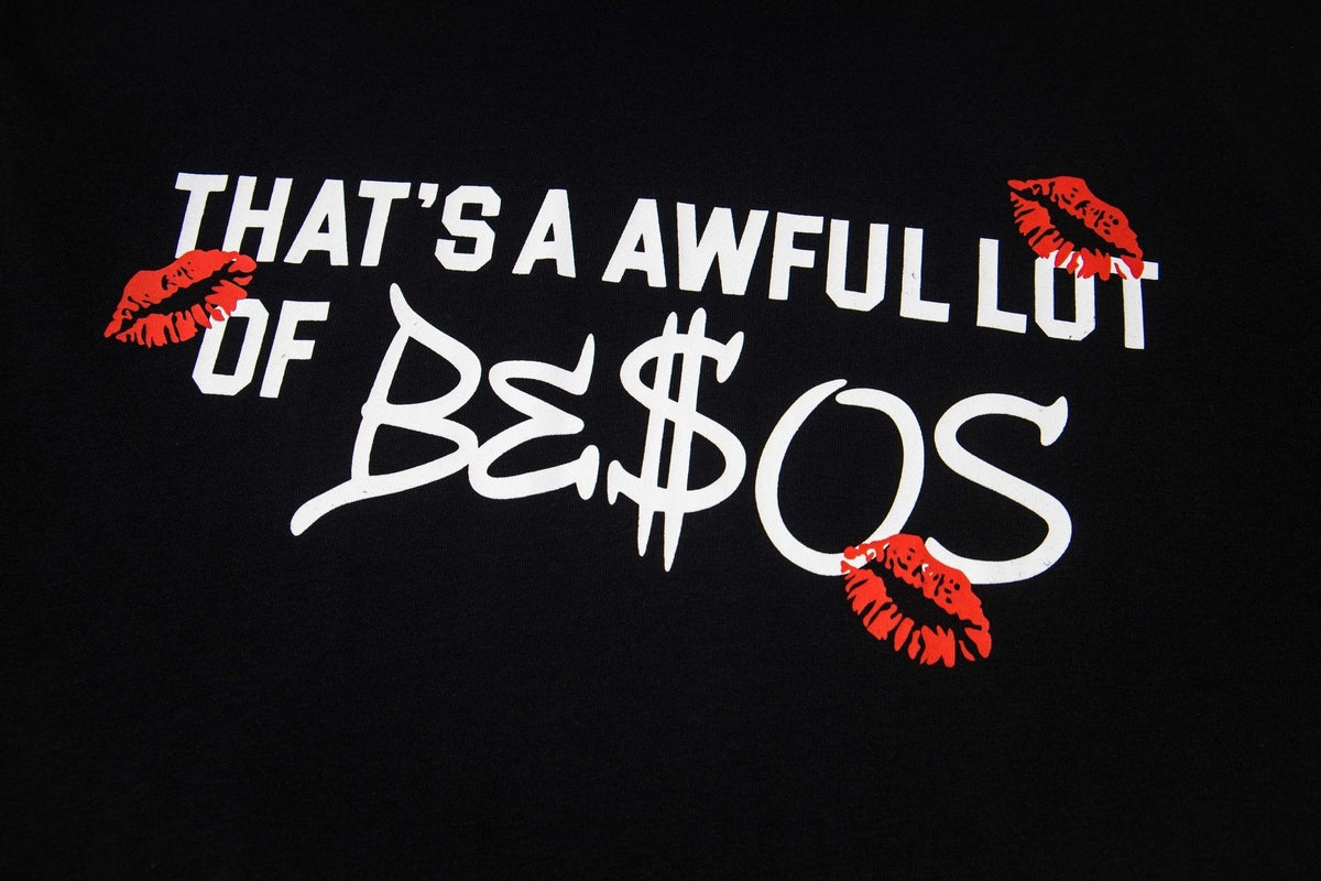 THAT'S A AWFUL LOT OF COUGH SYRUP Black Graphic Short-Sleeve T-Shirt ¡ª detail
