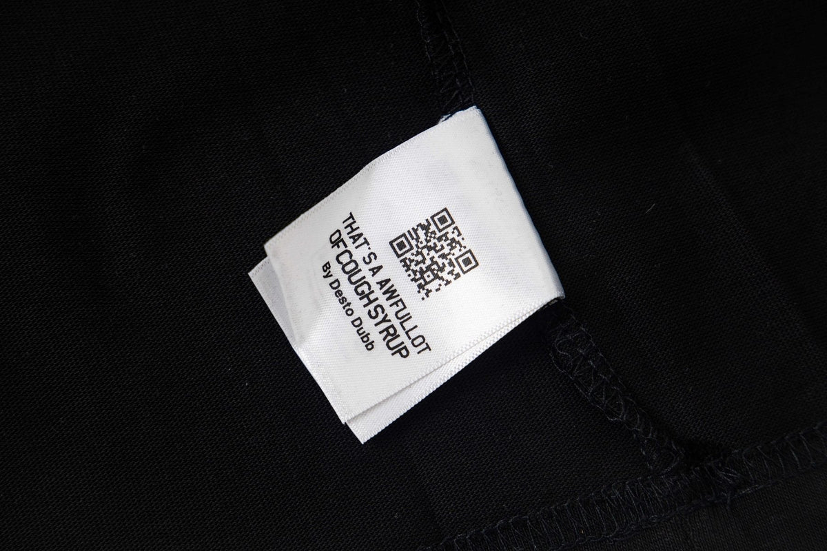 THAT'S A AWFUL LOT OF COUGH SYRUP Front & Back Graphic T-Shirt ¡ª neck_label