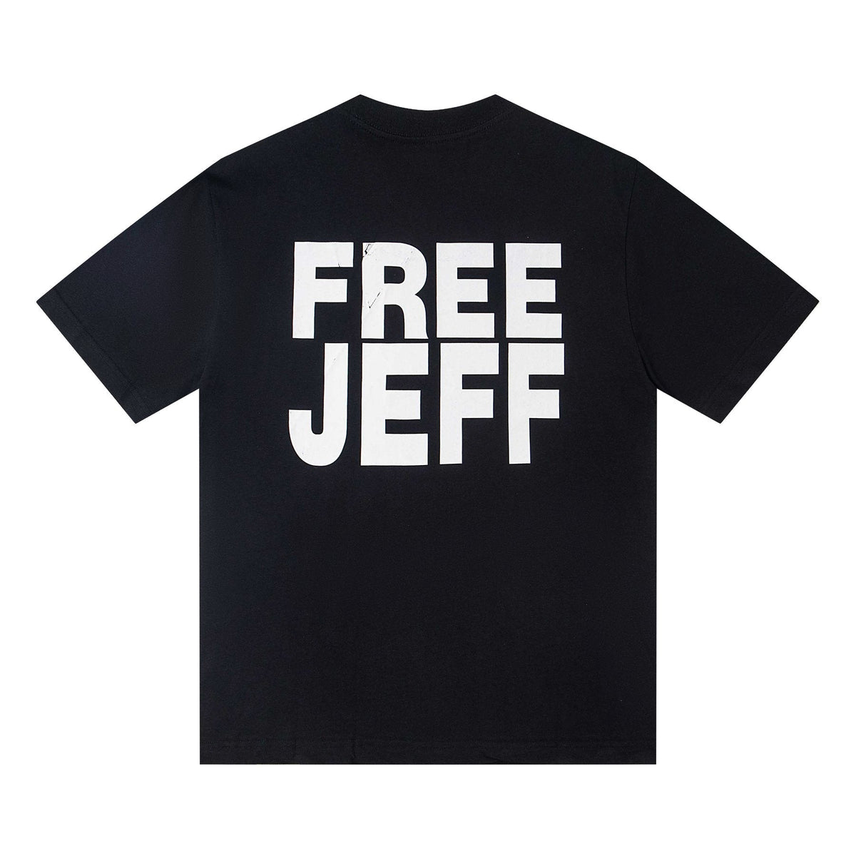 THAT'S A AWFUL LOT OF COUGH SYRUP Free Jeff Crucifix Graphic T-Shirt ¡ª back
