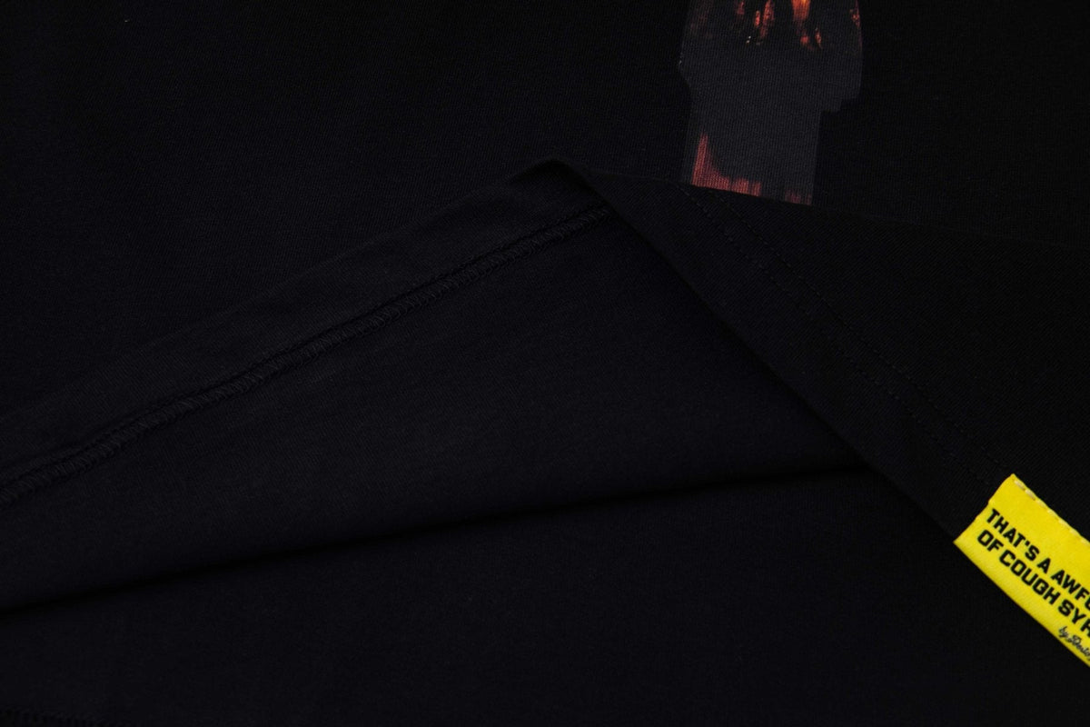 THAT'S A AWFUL LOT OF COUGH SYRUP Free Jeff Crucifix Graphic T-Shirt ¡ª detail