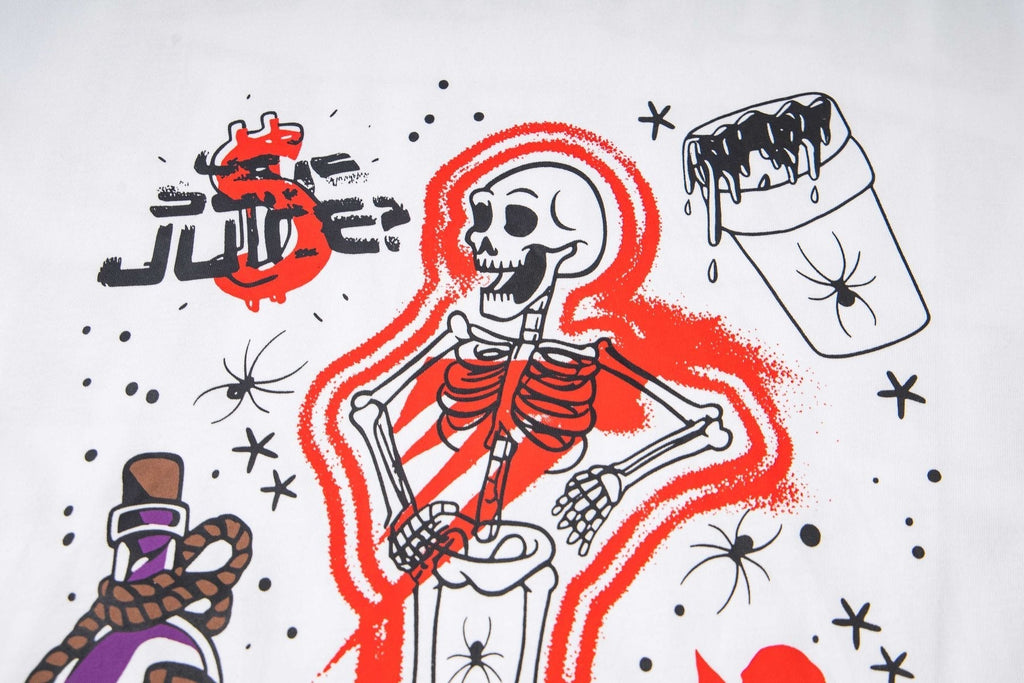 THAT'S A AWFUL LOT OF COUGH SYRUP Skeleton Graphic T-Shirt ¡ª detail