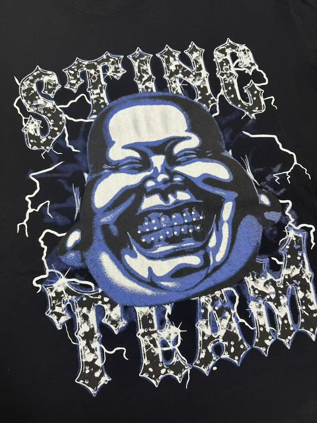 THAT'S A AWFUL LOT OF COUGH SYRUP Skull Graphic T-Shirt ¡ª detail