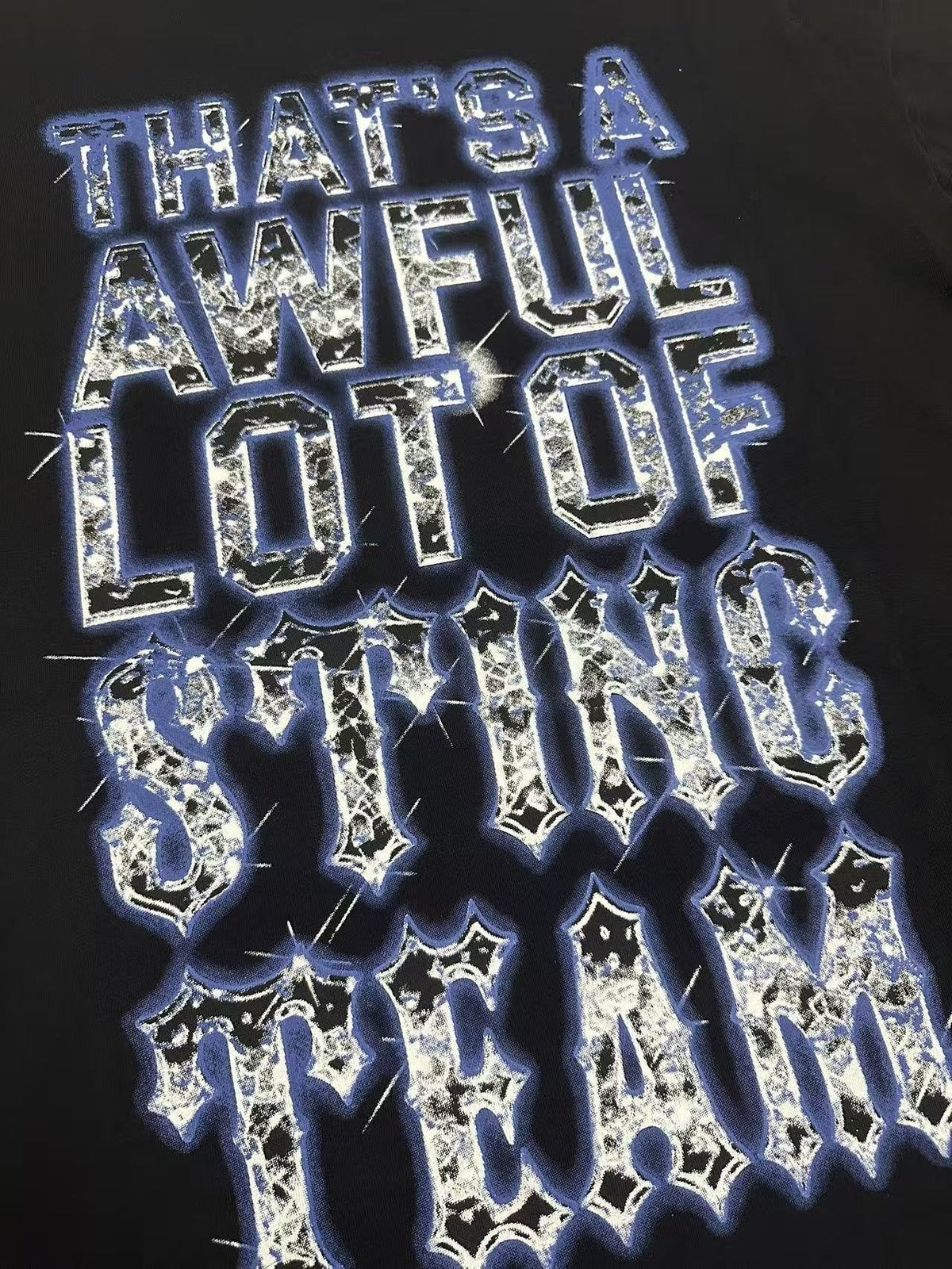 THAT'S A AWFUL LOT OF COUGH SYRUP Skull Graphic T-Shirt ¡ª detail