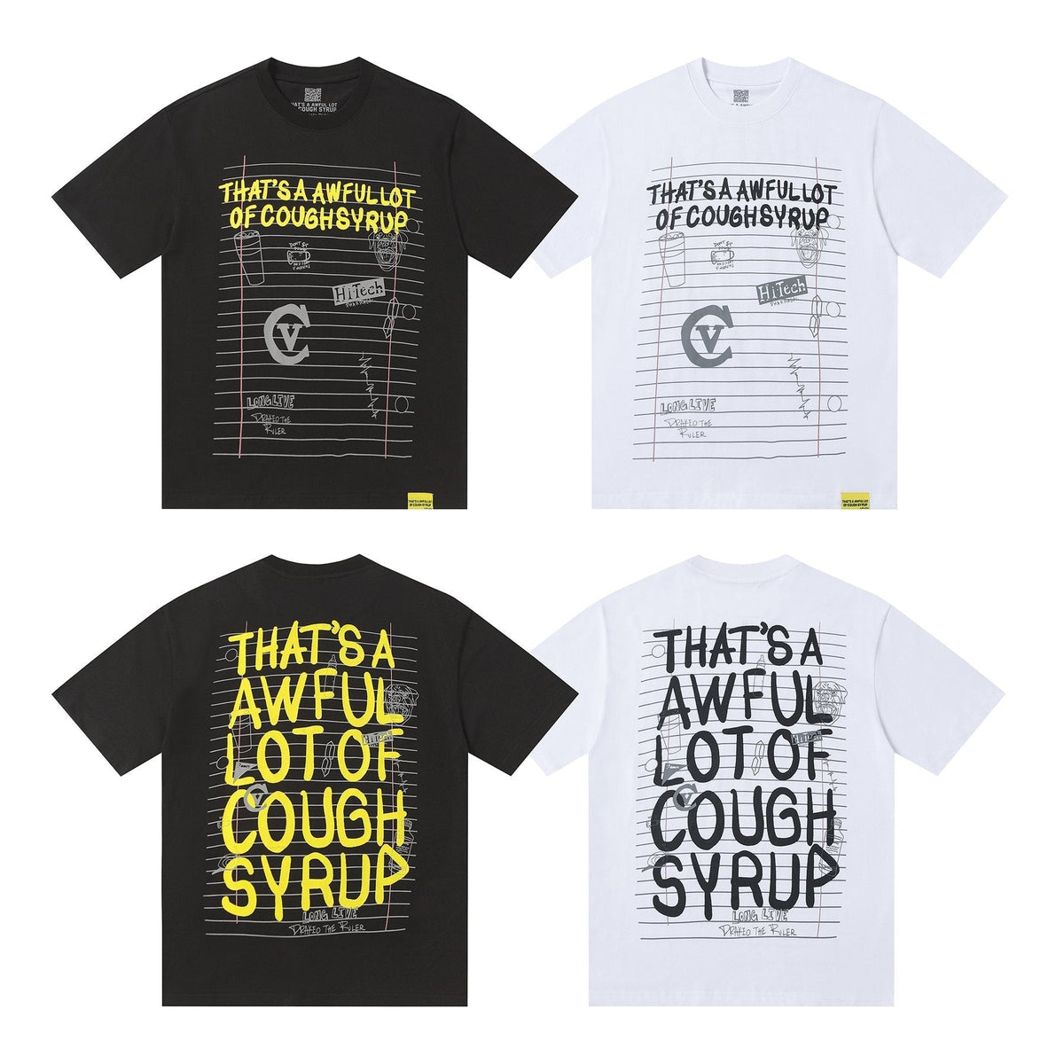 THAT'S A AWFUL LOT OF COUGH SYRUP Front & Back Graphic T-Shirt ¡ª comparison