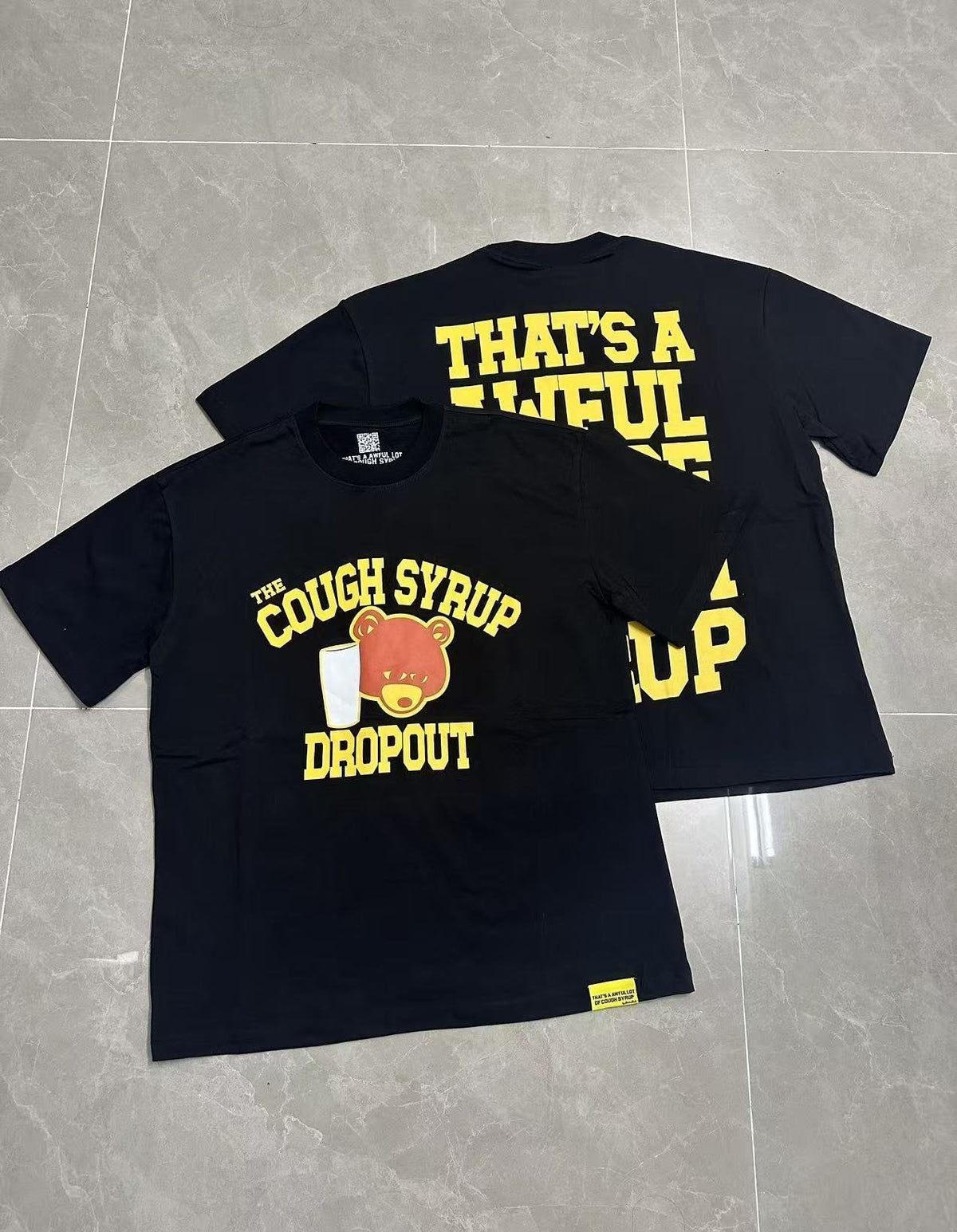 THAT'S A AWFUL LOT OF COUGH SYRUP Front & Back Graphic T-Shirt ¡ª context