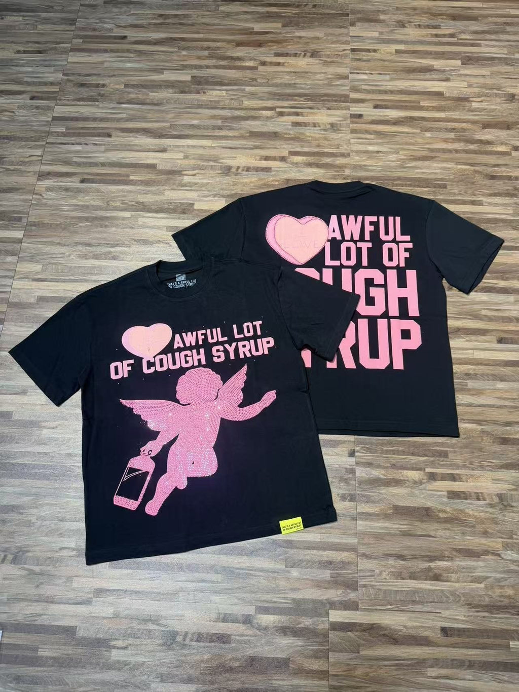 THAT'S A AWFUL LOT OF COUGH SYRUP Heart Cupid Graphic T-Shirt ¡ª context
