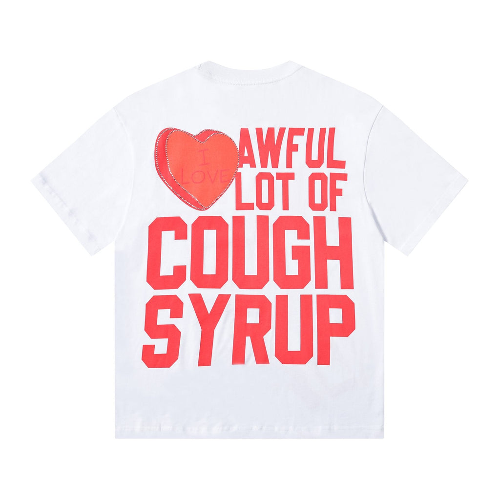 THAT'S A AWFUL LOT OF COUGH SYRUP Heart Cupid Graphic T-Shirt ¡ª back