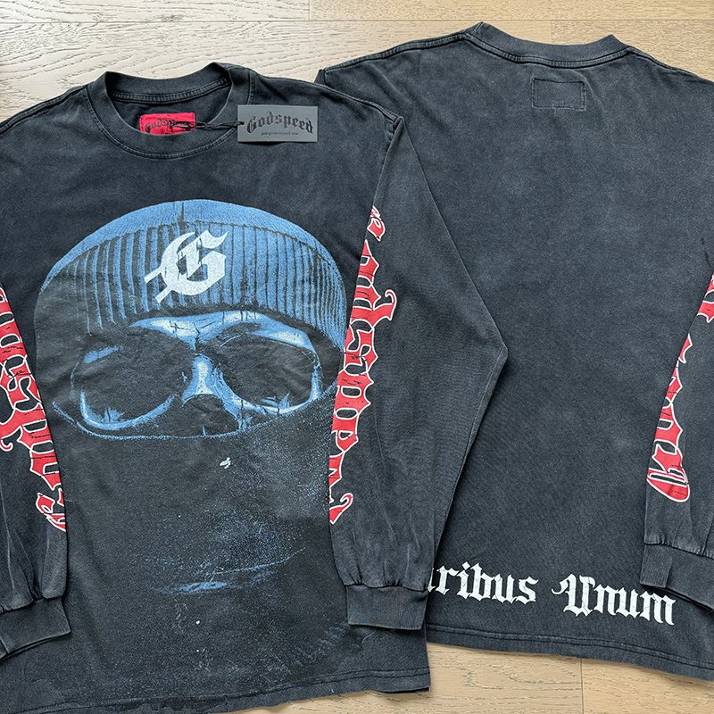 Godspeed Washed Black Graphic Long-Sleeve T-Shirt ¡ª context