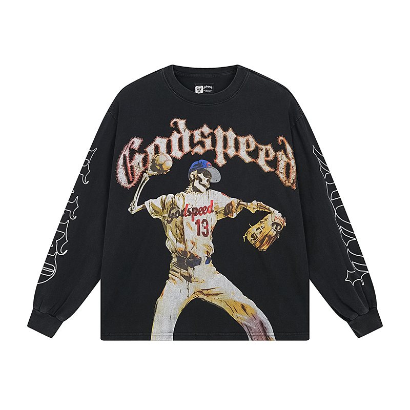 Godspeed Out of Many One Baseball Graphic Long-Sleeve T-Shirt ¡ª hero
