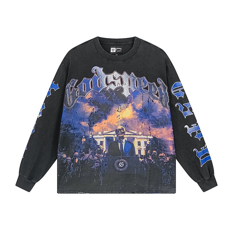 Godspeed Mansion Graphic Long-Sleeve T-Shirt ¡ª front