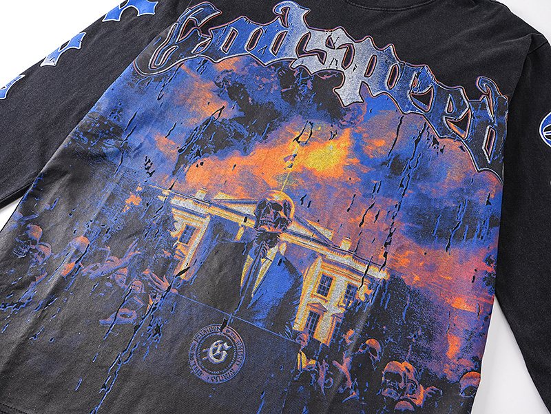 Godspeed Mansion Graphic Long-Sleeve T-Shirt ¡ª detail