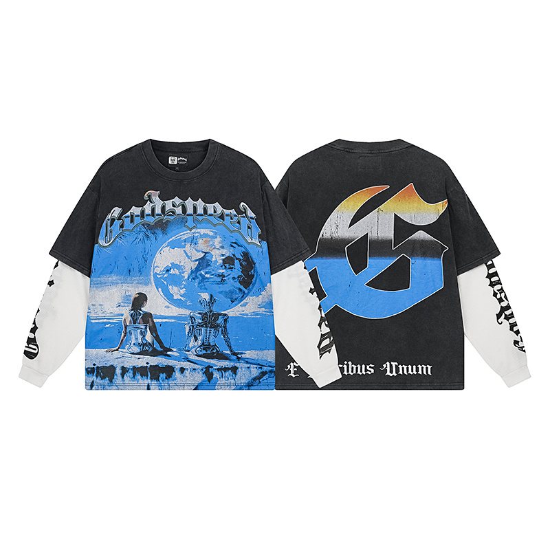 Godspeed E Pluribus Unum Layered Long-Sleeve T-Shirt ¡ª hero