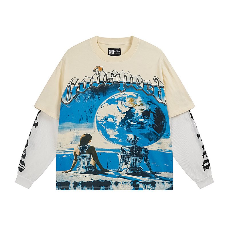 Godspeed E Pluribus Unum Faux Layered Long-Sleeve T-Shirt ¡ª hero