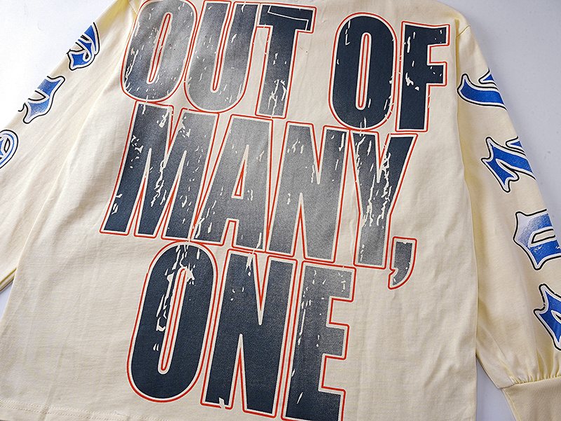 Godspeed Out of Many One Graphic Long-Sleeve T-Shirt ¡ª detail