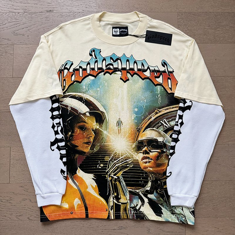 Godspeed Out of Many, One Layered-Look Long-Sleeve T-Shirt ¡ª front